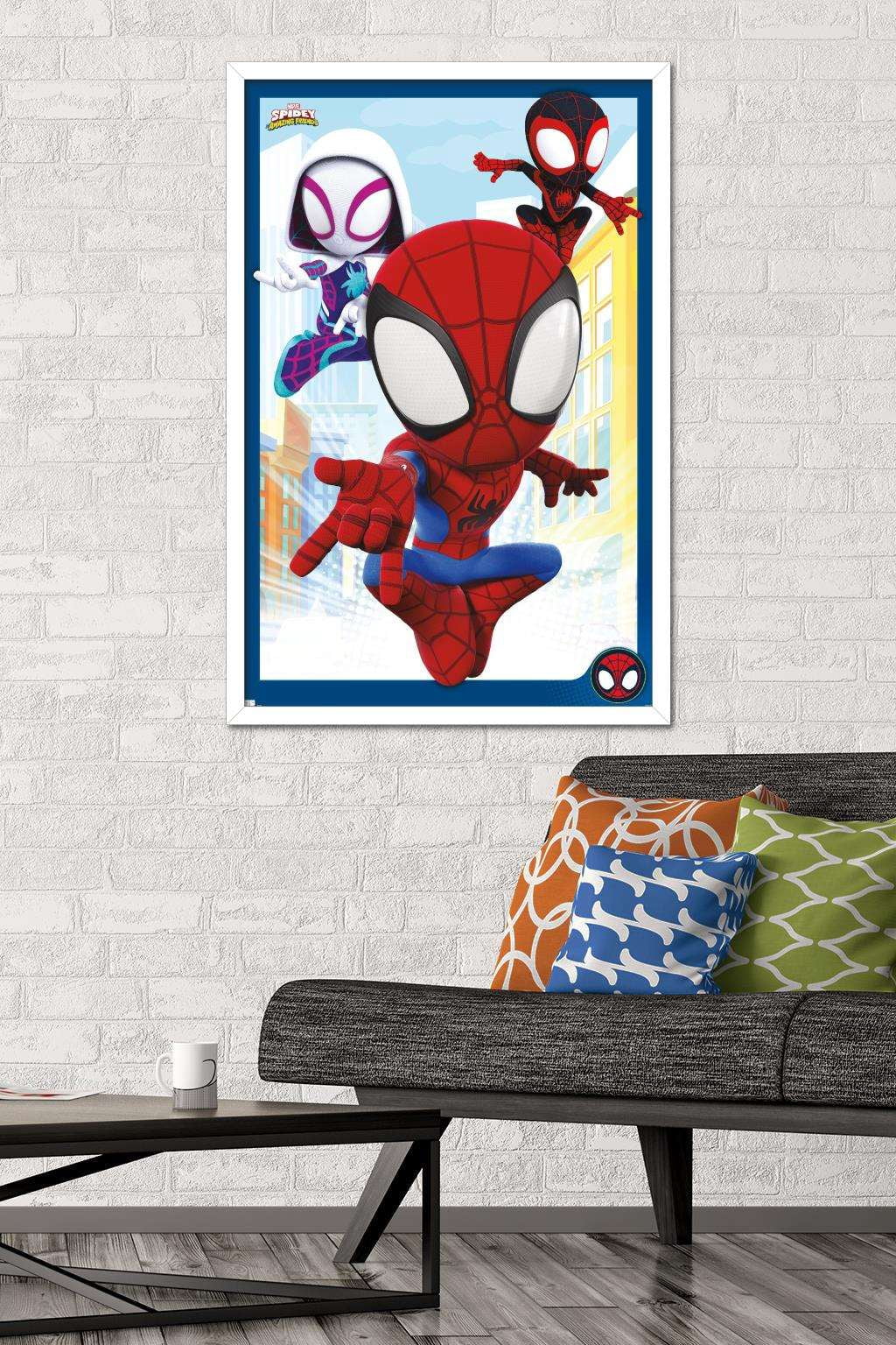 Marvel Spidey And His Amazing Friends - Group Wall Poster, 22.375" x 34", Framed