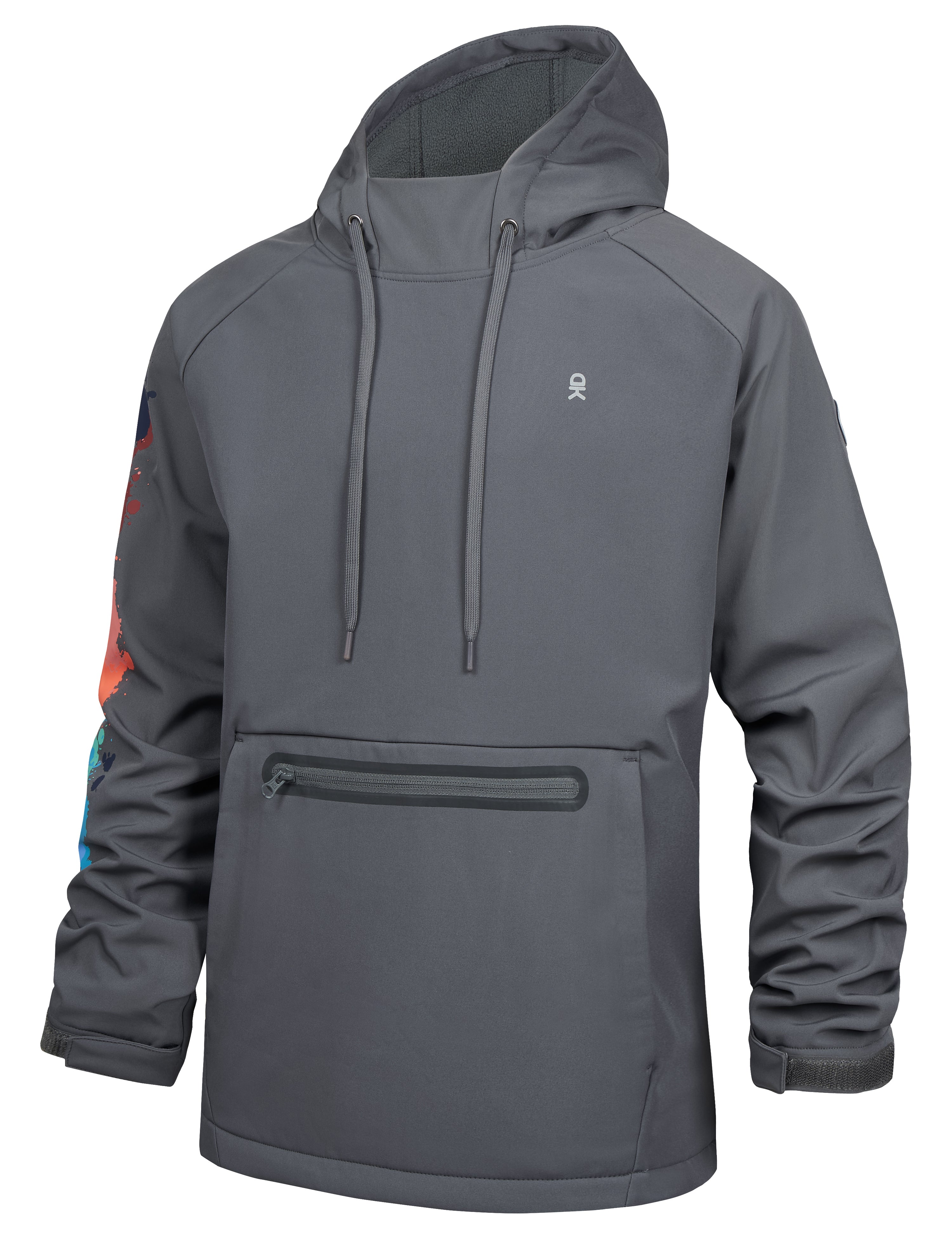 Little Donkey Andy Mens Fleece Hoodies Water Repellent, Thermal Insulation Pullover Hooded Sweatshirt UPF50+ (Iron Grey XL)