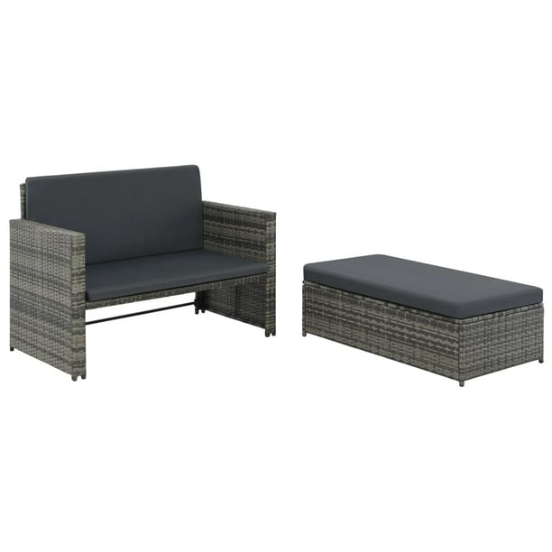 Veryke Outdoor Patio Conversation Set, Wicker Sectional Furniture with