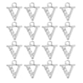 thumbnail image 1 of Encanto de Letra de Rhinestone Uxcell, 16pcs 1.5mm Metal V Letra Alfabeto Colgante para Pulseras DIY, Plata, 1 of 7