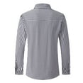 thumbnail image 6 of Dagugfen Shirts for Men Button down Long Sleeve Striped Slim Lightweight Casual Fishing Shirts Pocket, 6 of 6