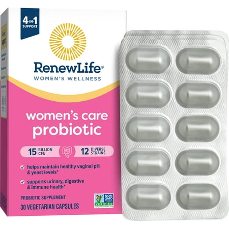 Renew Life Womens Care Go-Pack Probiotic, 15 Billion CFU, 30 Capsules