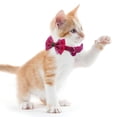 thumbnail image 5 of Adjustable Polyester Dog Collar with Bow Tie Handmade Cute Fashion for Large Medium Small Dogs, 5 of 6