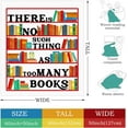 thumbnail image 3 of Xchearser Christmas Book Lovers Gifts Flannel Blanket Bookish Gifts Librarian Blanket 60" x 50" Bookworm Gifts Book Accessories for Reading Lover Writers Book Club Gifts for Birthday, 3 of 6