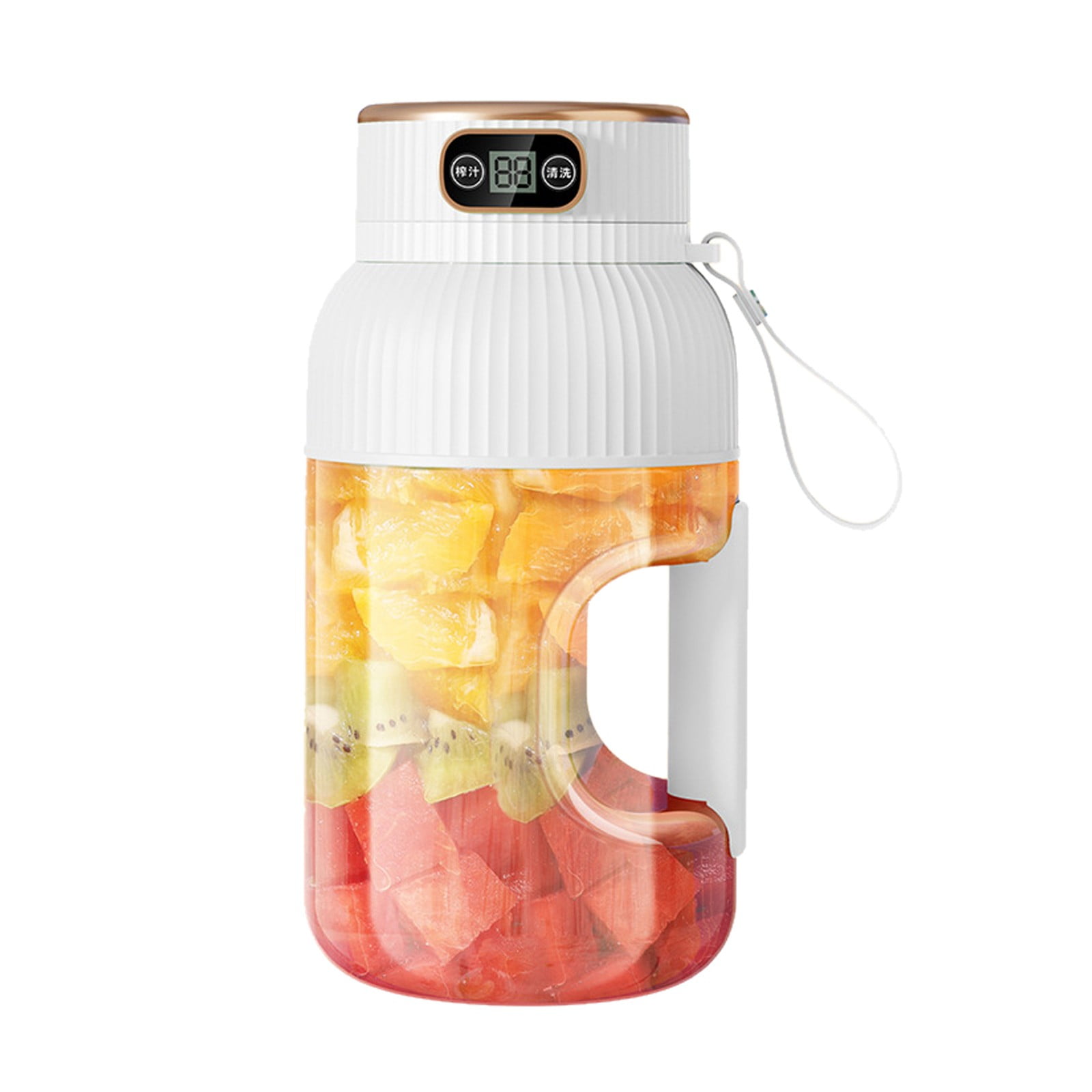 Vestitly Multifunctional Portable Digital Display Juicer Cup White