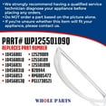 thumbnail image 5 of Whole Parts Refrigerator Fresh Food Door Seal Gasket (Magnetic Strip Inside, White) Part# WP12550109Q - Replacement and Compatible with Some Amana, Caloric and Kenmore Refrigerators, 5 of 8