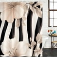 thumbnail image 3 of Stripes Floral Waterproof Fabric Shower Curtain,Spring Flower Zebra Animal Pattern Floral Waterproof Fabric Shower Curtain for Bathroom Curtains Bathtubs Shower Curtains with 12 Hooks Small 36x72in, 3 of 8