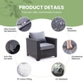 thumbnail image 5 of STARY Outdoor Wicker conversation sets, 9 Pieces Patio Furniture Sofa Set with Coffee Table, All Weather for Garden, Backyard, Balcony (Dark Gray), 5 of 7