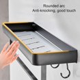 thumbnail image 2 of Hanging Spice Rack, Multi?Purpose Heavy-Duty Wear Resistance 40cm Wall Mounted Spice Shelf, with Hooks Rust?Proof for(Single Layer with Rod with 5 Hooks), 2 of 7
