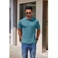 thumbnail image 2 of COOFANDY Men' Collared Shirts Short Sleeve Casual Polo T Shirt Summer Golf Shirts Classic Stylish Tees, 2 of 6