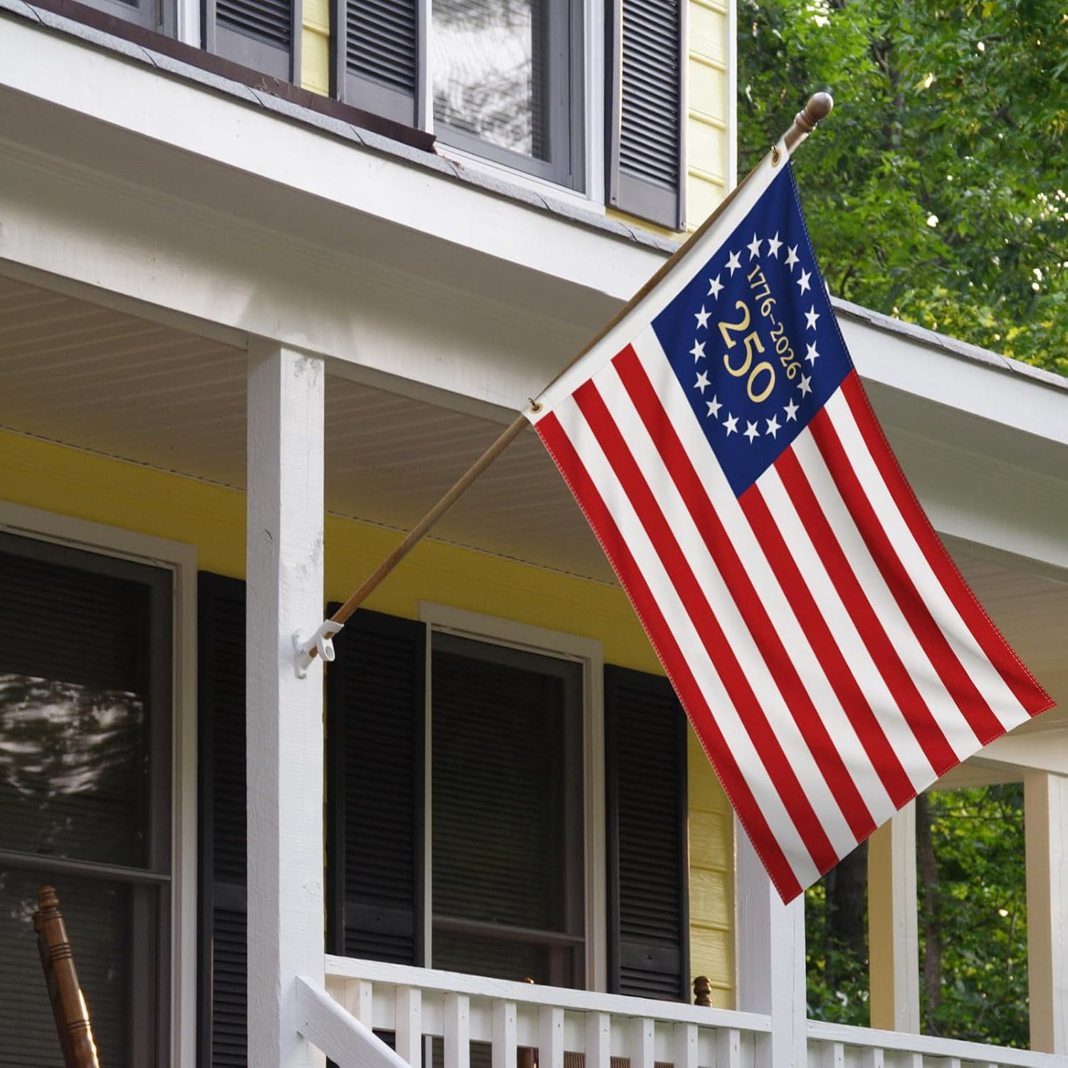 3x5 ft 250 Years Anniversary American Flag, 1776-2026 USA Flag, Vintage Stars Design for 250th Independence Day Birthday, Patriotic Outdoor Flag for Home Yard Porch Wall Outside Decorations