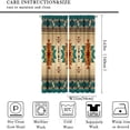 thumbnail image 2 of Aztec Curtains, Southwestern Native Tribal American Ethnic Pattern Western Boho Geometric Window Treatments for Living Room Bedroom Kitchen Beige Teal Drapes 2 Panel Sets,42x63 Inch, Style-13, 2 of 6