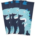 thumbnail image 2 of Kitchen Towels Cartoon Dinosaurs Pattern Cleaning Towel Absorbent Hand Towels Tea Towels for Home Restaurant Dish Clean 28" x 18", 6PCS Washcloth Gift, 2 of 7