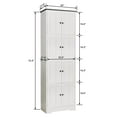 thumbnail image 5 of HSUNNS Tall Storage Cabinet, 72 Inches Tall White MDF Entryway Storage Cabinet with 8 Doors and 4 Shelves, Living Room, Kitchen, Office, Bedroom, Bathroom, 5 of 10