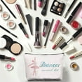 thumbnail image 6 of Dancer Makeup Bag Canvas Cosmetic Bag Multi Purpose Pen Case Zipper Toiletry Travel Bag Case Purse Pouches Portable Survival Kit Large Ballet 10 x 7 Inch, 6 of 6