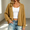 thumbnail image 5 of Cardigan Sweaters for Women Knit Baggy Shirts Oversized Shirts for Women Cute Tops Casual Tops for Women Fall Outfits for Women Workout Tops for Women,Yellow,A, 5 of 6