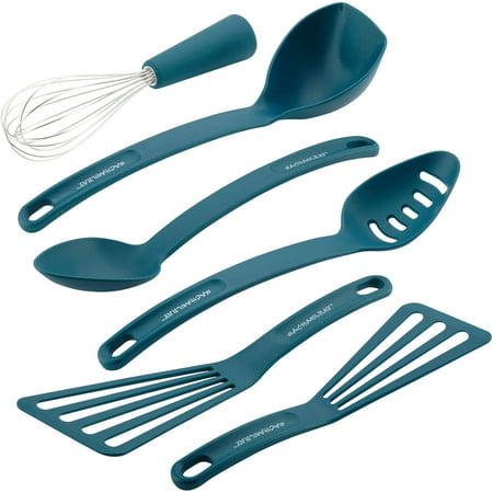 Rachael Ray Tools and Gadgets Nylon Nonstick 6-Piece Tools Set, Marine (Best Cooking Utensils For Nonstick Cookware)