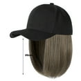 thumbnail image 2 of Kokovifyes Straight Short Bob Wig Baseball Wig Baseball Cap Hair Wig Hats with Hair Baseball Cap with Hair Extensions for Women Straight Short Bob Wig, 2 of 2