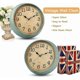 thumbnail image 5 of Vintage Quartz Wall Clock 30cm Silent Noiseless Large Numbers & HD Glass, Vintage Copper, 5 of 5