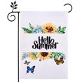 thumbnail image 1 of SAYOO Hello Summer Garden Flag, Letter Sunflower Flamingo Fruit Pattern Casa de Campo de Doble Cara Seasonal Yard Outdoor Decoration Banner 45 * 30 cm SAYOO casual, 1 of 8