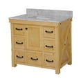 thumbnail image 6 of Tuscany 42" Bathroom Vanity with Driftwood Cabinet and Carrara Marble Top, 6 of 6