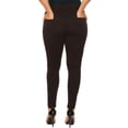 thumbnail image 3 of Lady's 4 Pocket Ponte Pants - Plus Size, Black, 2XL, 3 of 5