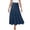Dark Blue, variant on Boho Maxi Skirts For Women Flowy Elastic High Waist Tiered Pleated A Line Casual Beach Vacation Skirt (XXL, Orange)