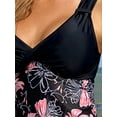 thumbnail image 5 of Alkepwun Tankini Swimsuits for Women Two Piece Flowy Swimdress with Boyshorts High Waist Tummy Control Bathing Suits Floral V Neck Swimwear, 5 of 5
