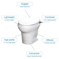 thumbnail image 2 of Thetford Aqua Magic V Hand Flush High Profile Toilet w/ Hand Sprayer, White, 2 of 2