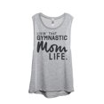 thumbnail image 1 of Thread Tank Livin' That Gymnastic Mom Life Women's Fashion Sleeveless Muscle Tank Top Sport Grey Medium, 1 of 4