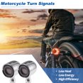 thumbnail image 2 of Luces de giro LED para motocicleta, intermitentes rojas/ámbar, luces universales delanteras/traseras, 2 pcs, 2 of 7