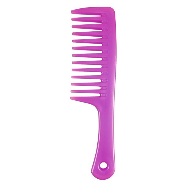 Peine grande de dientes anchos cepillo de pelo rizado de resina para mujer herramienta de belleza