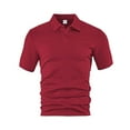 thumbnail image 4 of Arnsht Mens Fashion Knit Shirts Classic Button Basic Textured T Shirts Casual Slim Fit Short Sleeve Summer Golf Tee Shirt Red XL, 4 of 6