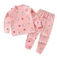 thumbnail image 2 of Fesfesfes Toddler Outfits Kids PJS Boys Big Girls Clothing Sets Rabbit Print Long Sleeved Home Wear Clothes Suit 4-5 Years(130), 2 of 4