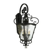 9333-661-Minka Lavery-Great Outdoors - Brixton Ivy - 3 Light Outdoor Wall Lantern-Coal/Honey Gold Finish