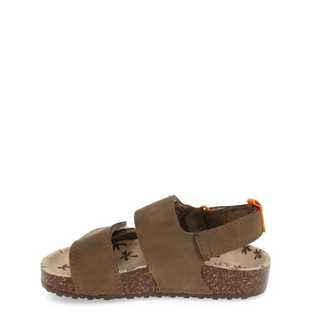 Wonder Nation Baby & Toddler Boys Two Strap Footbed Sandals