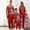 Red, variant on Onlypjs Matching Family Christmas Pajamas Set for Men, Women and Couples – Red Snowflake Tops & Plaid Pants Holiday Sleepwear