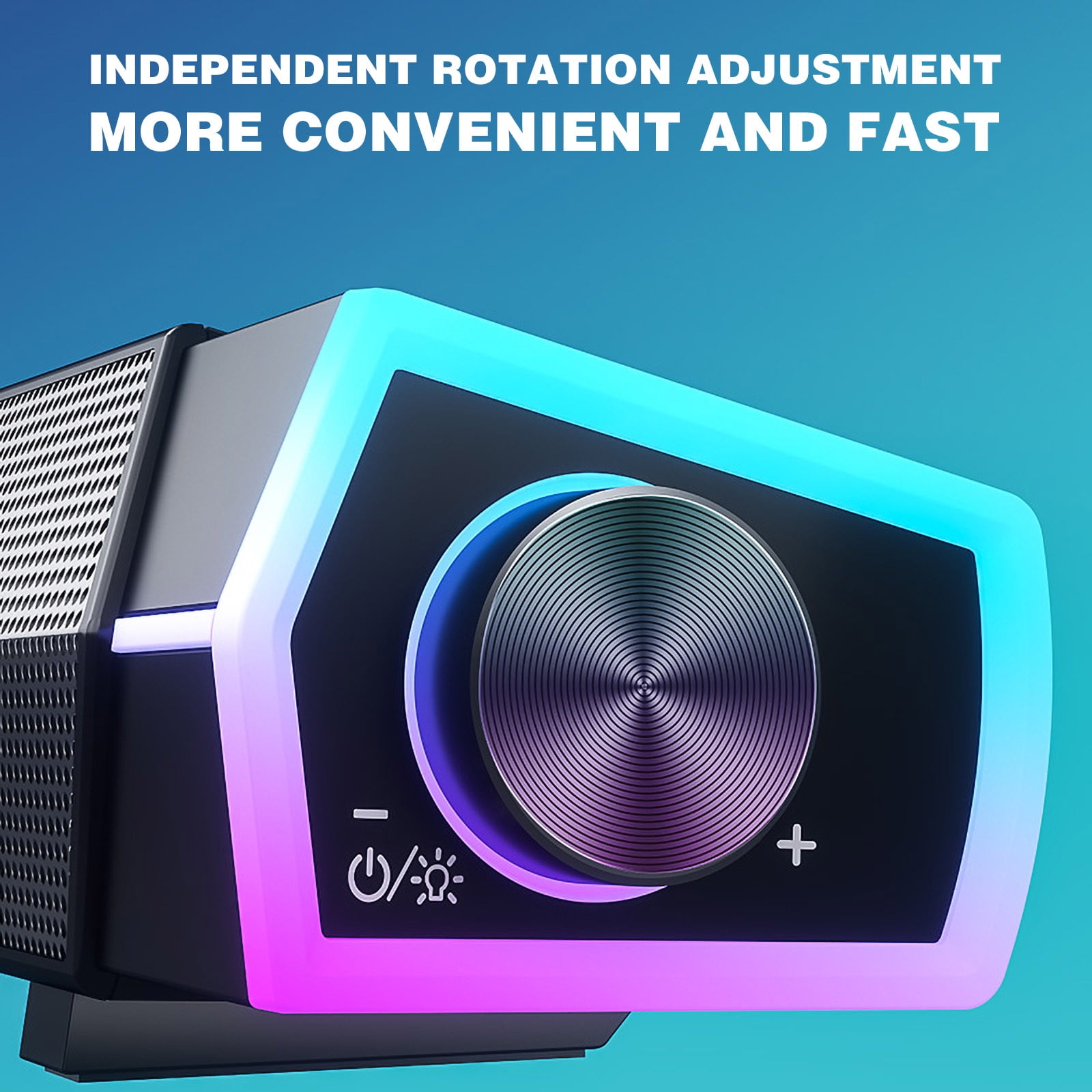 SPOORYYO RGB Surround Sound Bluetooth Speaker with Soundbar, Dual Speakers, Subwoofer, and Cinema-Level Audio Experience
