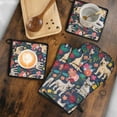 thumbnail image 5 of French Bulldog Dog and Flower Kitchen Oven Mitt and Pot Holder Sets 4 Pcs for Baking, Cooking and Grilling, Heat Resistant Up To 392 °F, 5 of 7