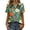 Dark Green, variant on ASDFVBKG Women's Classic Stain Polo Shirt Long Sleeve Casual Collared Shirts Button Dressy Lounge Vintage Floral Print Women's Tops Green M