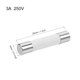 thumbnail image 2 of Fusible de cartucho automotriz 3A 250V 5x25mm de acción rápida para reemplazo de audio de estéreo de automóvil, alarma, amplificador, cerámica, 20 piezas, 2 of 2