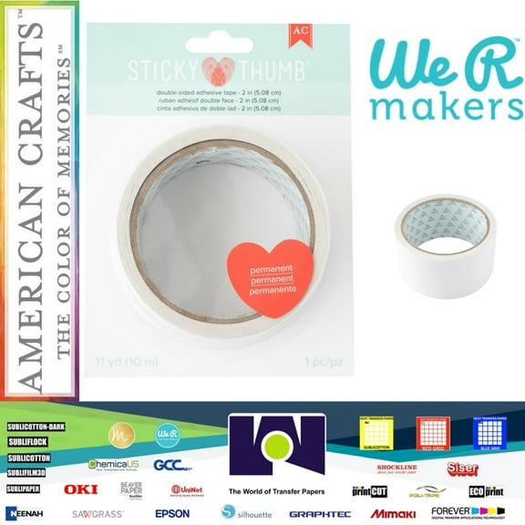 Sticky Thumb Double-Sided Tape 11 Yards-Clear, 2"