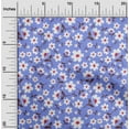 thumbnail image 2 of oneOone Velvet Lavender Blue Fabric Leaves & Clover Sewing Craft Projects Fabric Prints By Yard 58 Inch Wide, 2 of 5