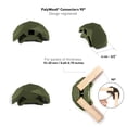 thumbnail image 2 of PlayWood Connector Tool-Free Modular Pop-Up 3-Cube Storage Kit w/Plywood (Military Green), 2 of 4