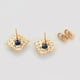 thumbnail image 4 of Aretes Dama Rombo Cristales Swarovski y Zafiro Oro 18K Lam dorado Unitalla, 4 of 7