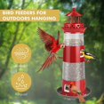 thumbnail image 5 of Comederos para pájaros para colgar al aire libre, comederos para pájaros silvestres a prueba de ardillas para exteriores, comedero de semillas de pájaros de metal para pájaros pequeños, 4 libras de g, 5 of 5