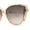 Clear Peach Brown Mirror, variant on Womens Oversize Cat Eye Inset Lens Metal Jewel Edge Retro Sunglasses Black Smoke