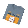 thumbnail image 2 of Funny Cat T-Shirt Living my best life, 2 of 6