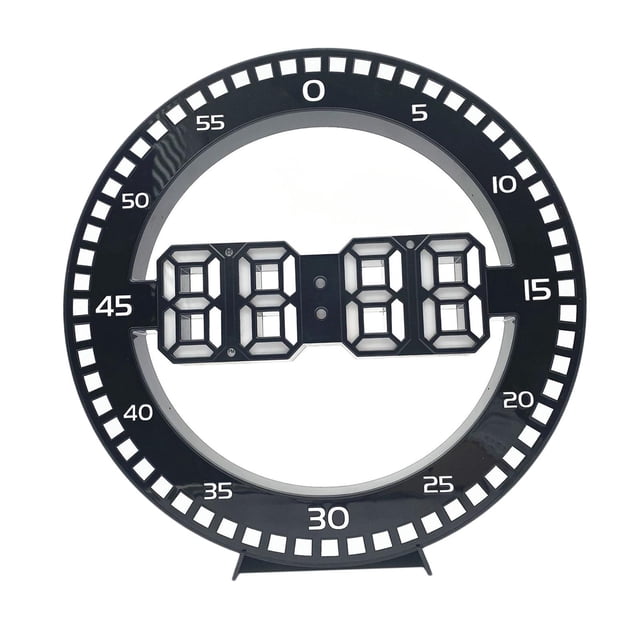 Reloj de pared digital Zulema Reloj electrónico redondo Decoración 30 cm
