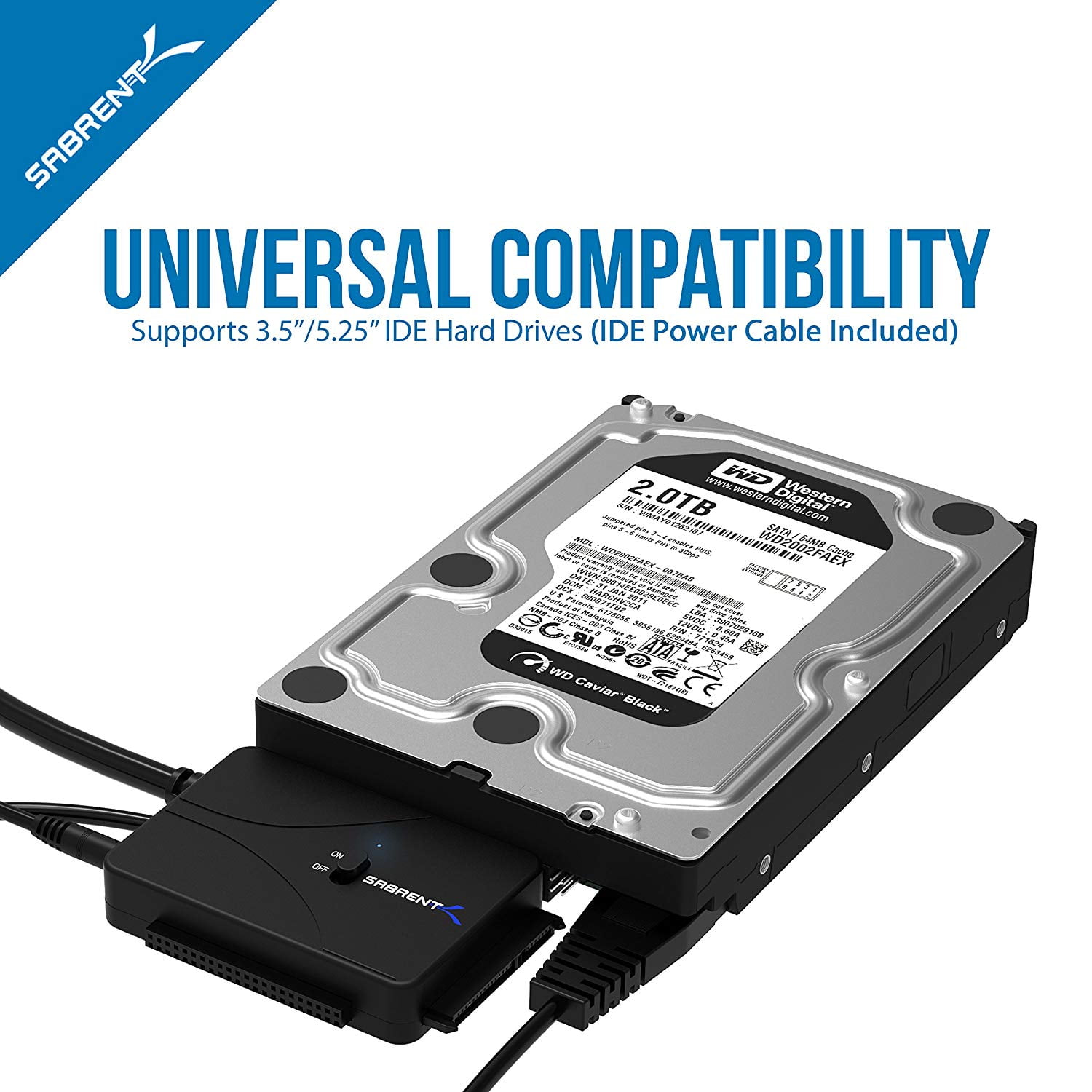 Sabrent Usb 3 0 To Ssd Sata Ide 2 5 3 5 5 25 Inch Hard Drive Converter With Ul Power Supply Led Activity Lights 10tb Support Usb Ds12 Walmart Com Sabrent Usb 3 0 To Ssd Sata Ide 2 5 3 5 5 25 Inch Hard Drive Converter With Ul Power Supply Led Activity Lights 10tb Support Usb Ds12 Walmart Com